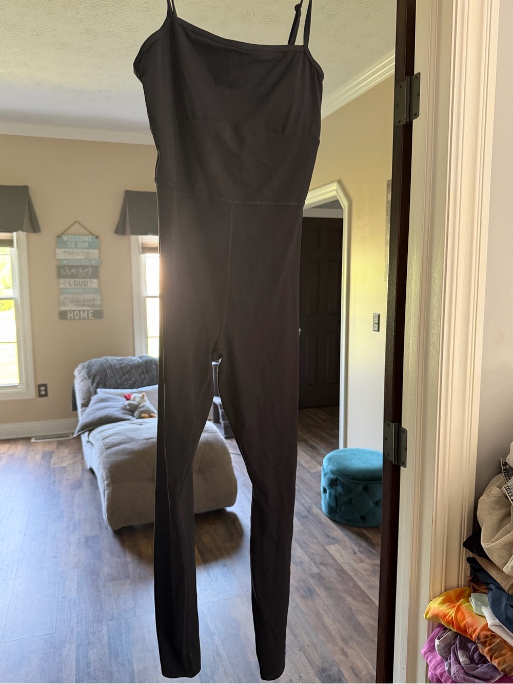 all in motion Black Slim Strappy Jumpsuit